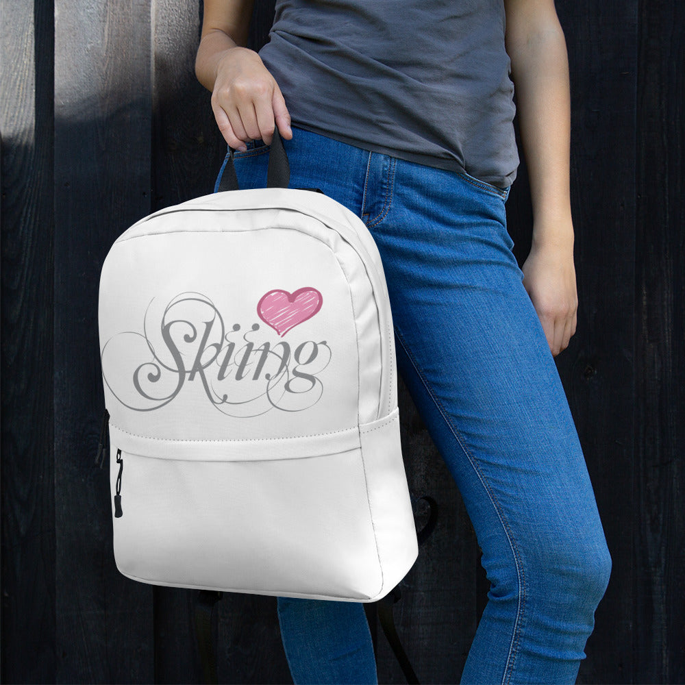 CS0047 - 05002 - Love Skiing/Women's Backpack (White)