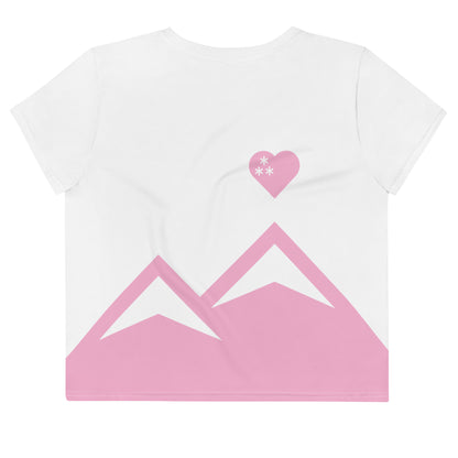 CS0027 - 02010 - AOP LOVE2SKI Crop Tee