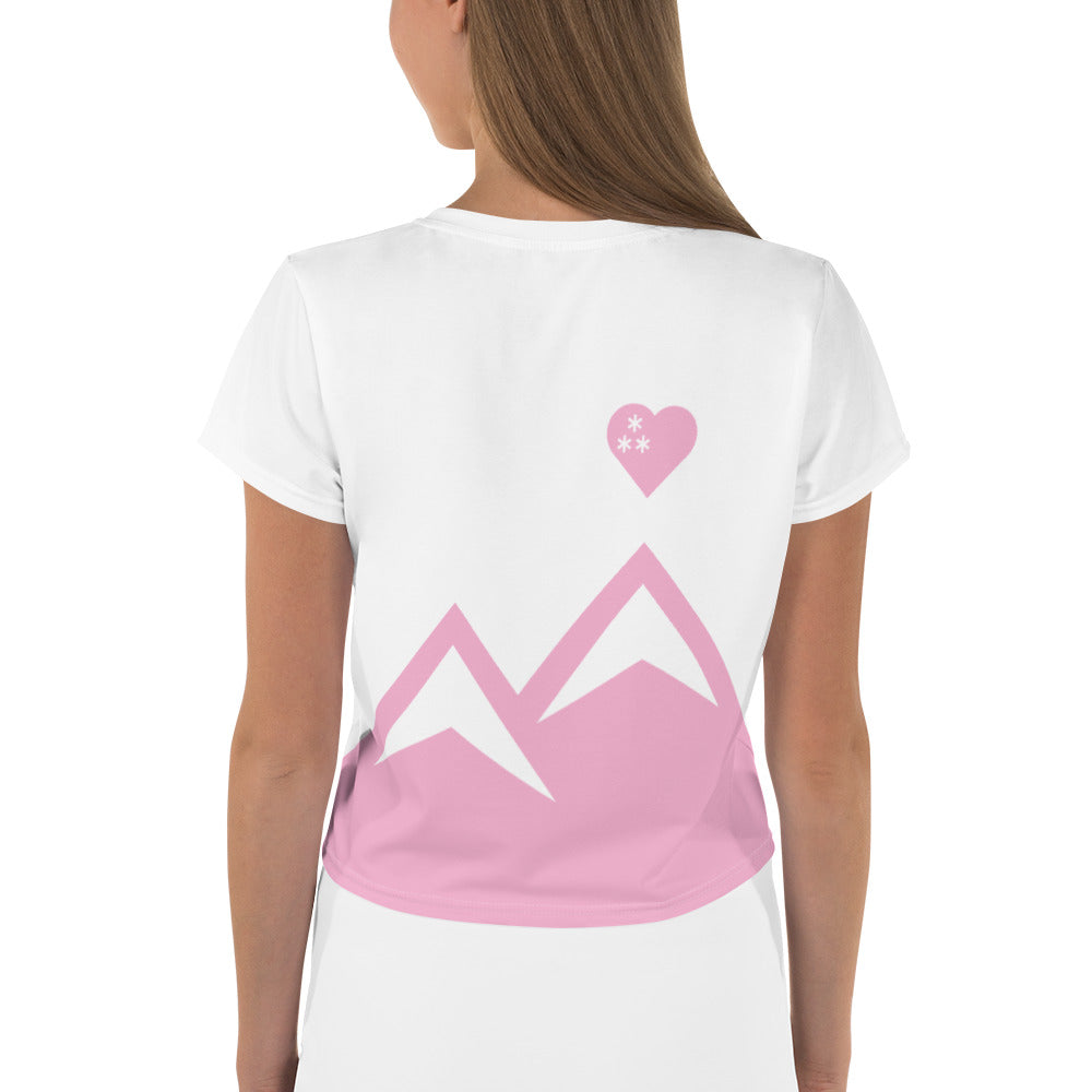 CS0027 - 02010 - AOP LOVE2SKI Crop Tee