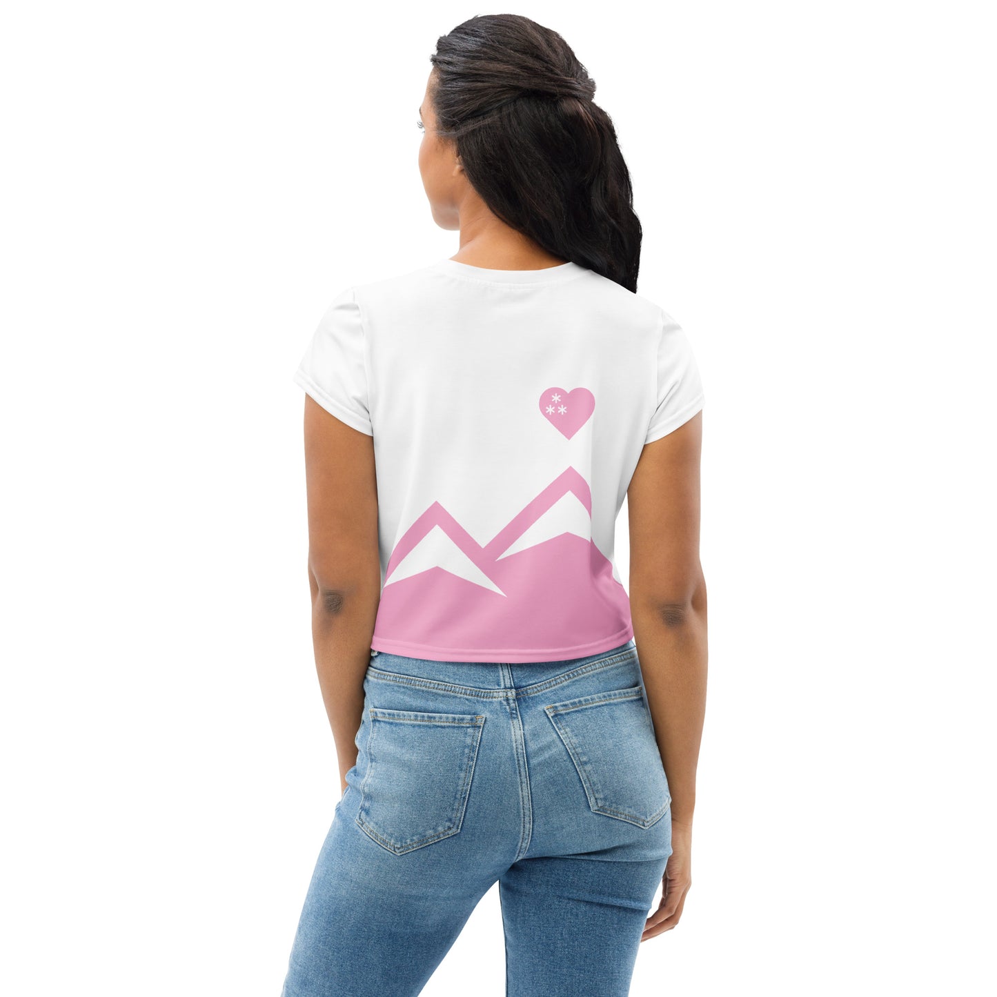 CS0027 - 02010 - AOP LOVE2SKI Crop Tee