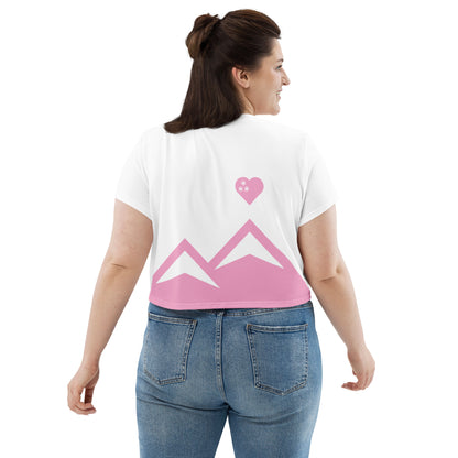 CS0027 - 02010 - AOP LOVE2SKI Crop Tee