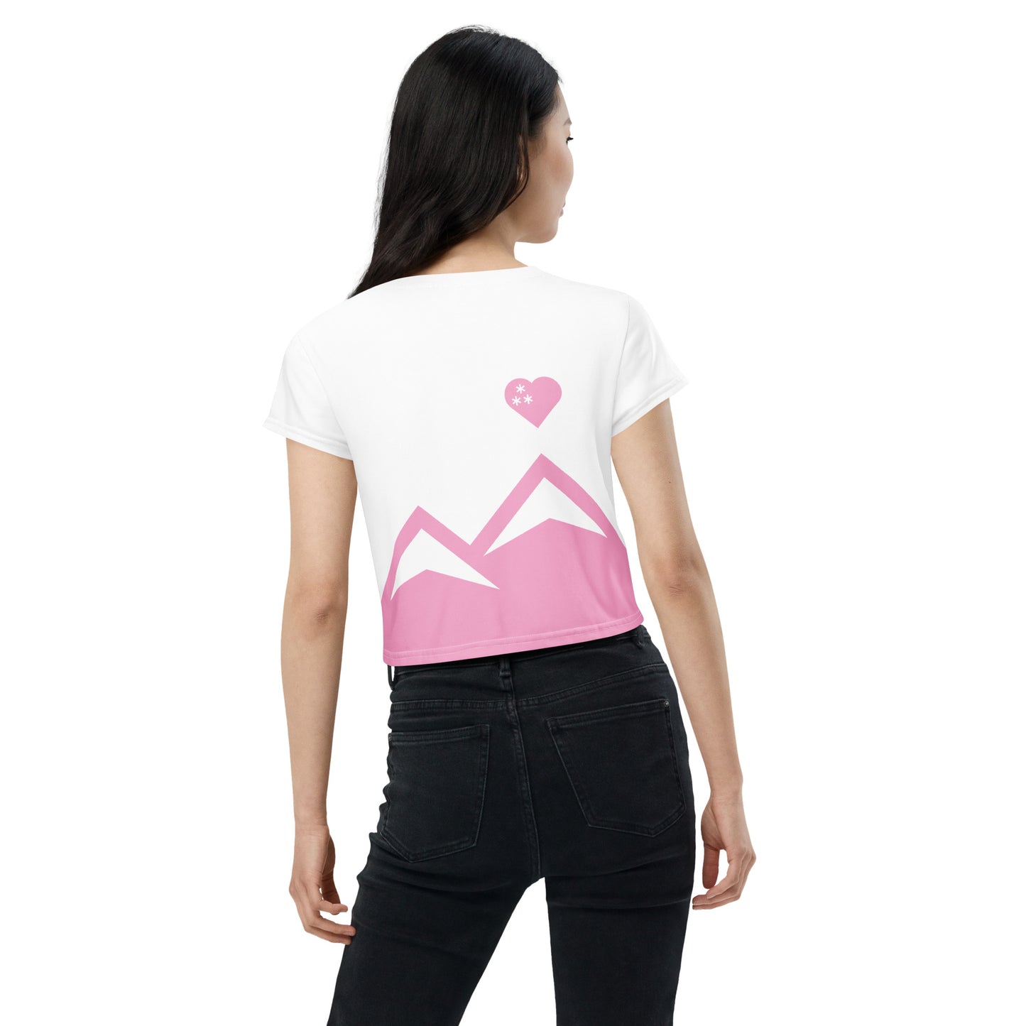 CS0027 - 02010 - AOP LOVE2SKI Crop Tee