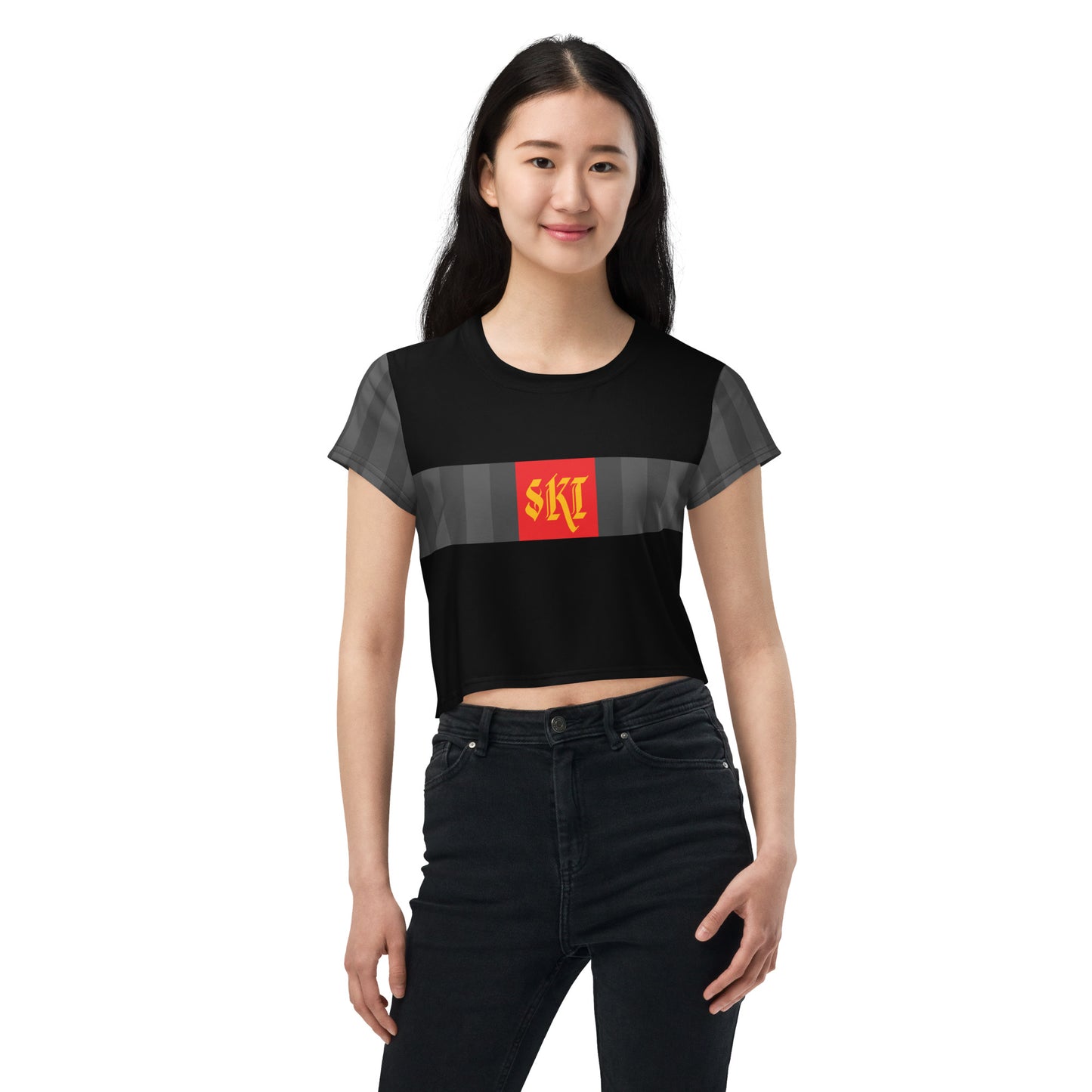 CS0045 - 02010 - AOP Bavarian SKI Women's Crop Tee