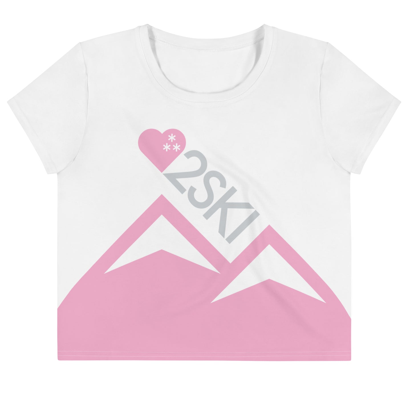 CS0027 - 02010 - AOP LOVE2SKI Crop Tee