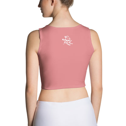 CS0011 - 02010 - AOP Ski Bunny Crop Top Tank (Pink)