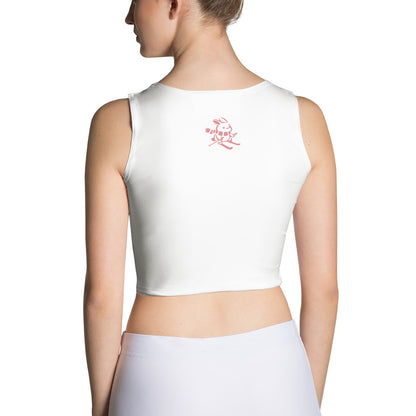 CS0011 -02010 - AOP Ski Bunny Crop Top Tank (White)