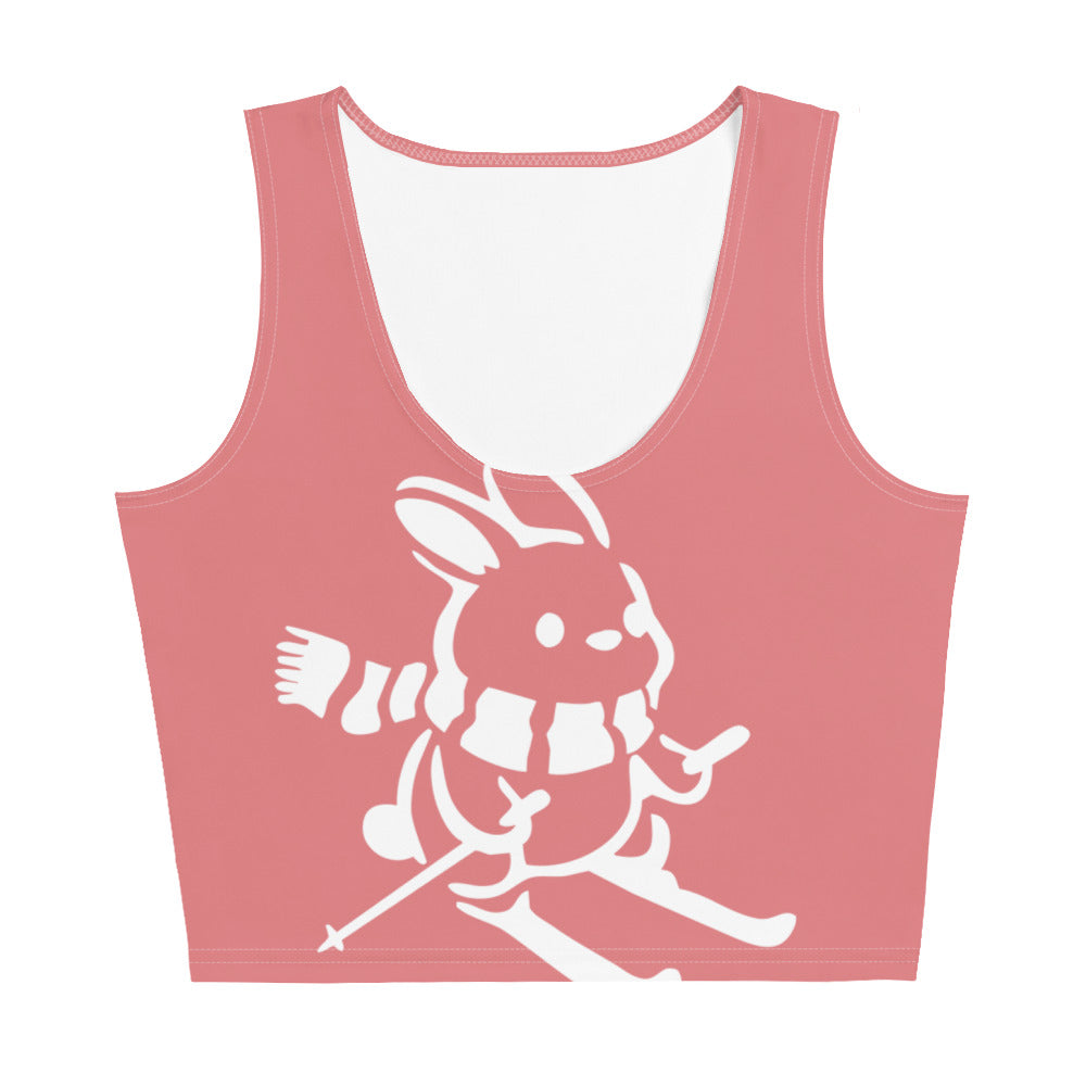 CS0011 - 02010 - AOP Ski Bunny Crop Top Tank (Pink)