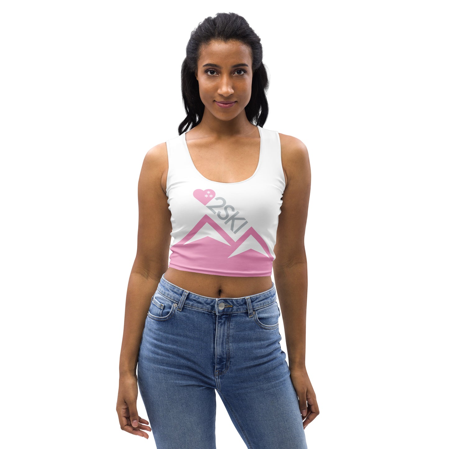 CS0027 - 02010 - AOP LOVE2SKI Crop Top Tank