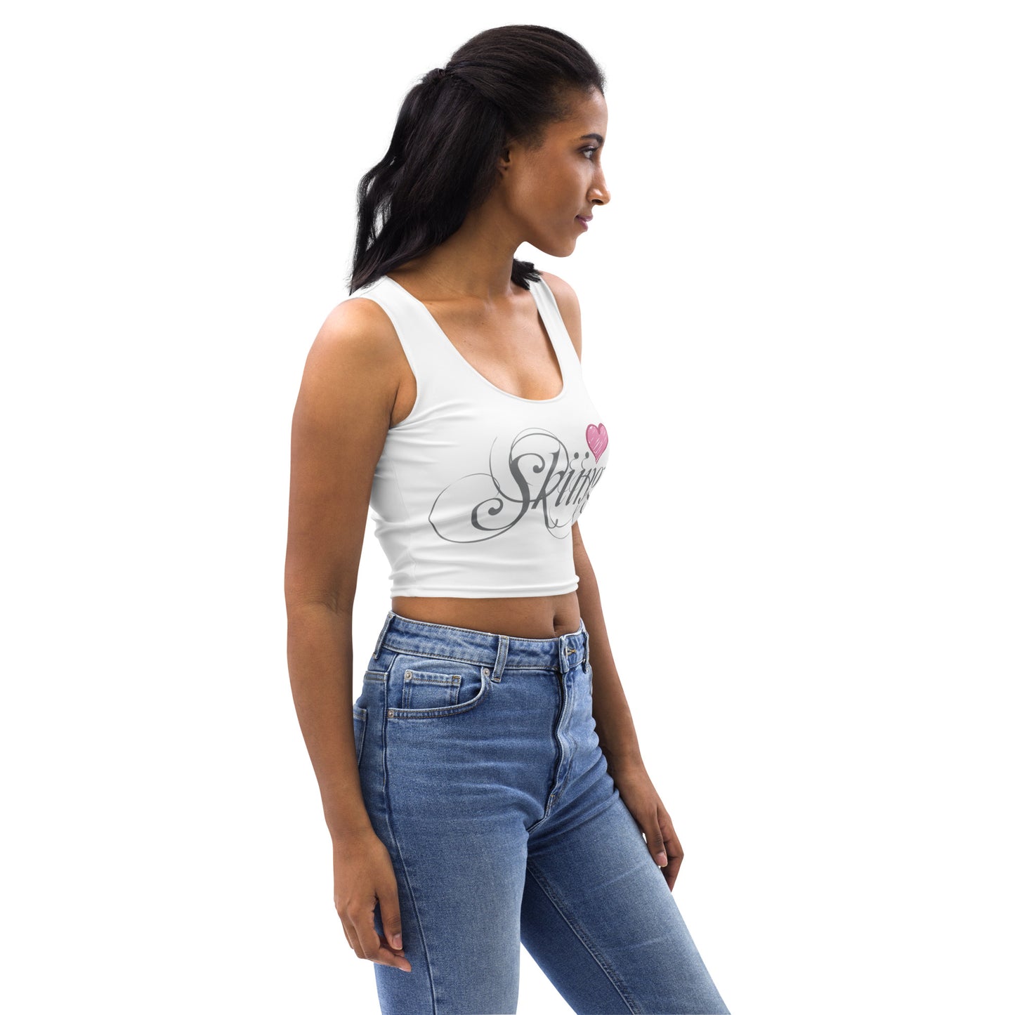 CS0047 - 02010 - AOP Love Skiing/Women's Crop Top