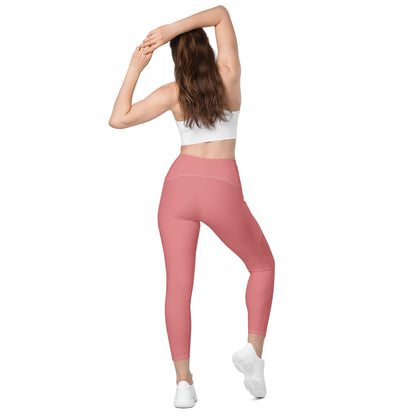 CS0011 - 02013 - Ski Bunny Crossover leggings with pockets (Matching Pink)