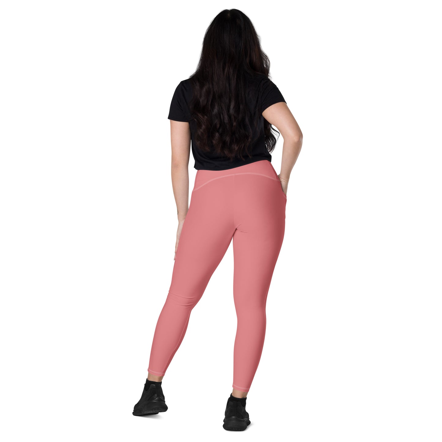 CS0011 - 02013 - Ski Bunny Crossover leggings with pockets (Matching Pink)