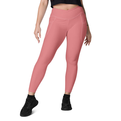 CS0011 - 02013 - Ski Bunny Crossover leggings with pockets (Matching Pink)