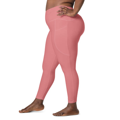 CS0011 - 02013 - Ski Bunny Crossover leggings with pockets (Matching Pink)