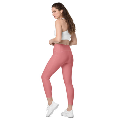 CS0011 - 02013 - Ski Bunny Crossover leggings with pockets (Matching Pink)