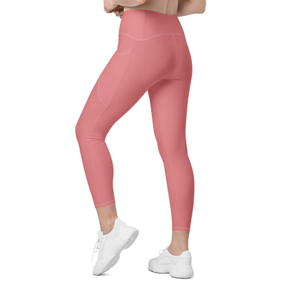 CS0011 - 02013 - Ski Bunny Crossover leggings with pockets (Matching Pink)