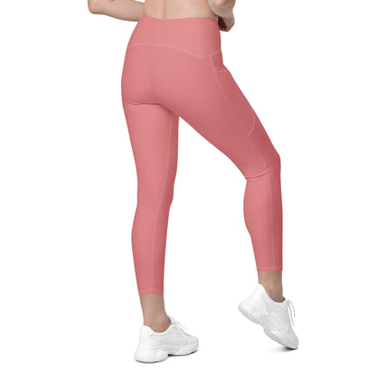 CS0011 - 02013 - Ski Bunny Crossover leggings with pockets (Matching Pink)