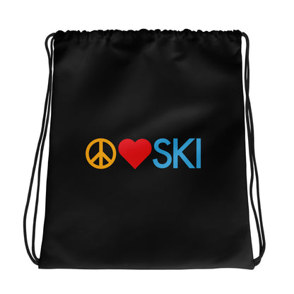 CS0026 - 05001 - Peace | Love | SKI Drawstring bag