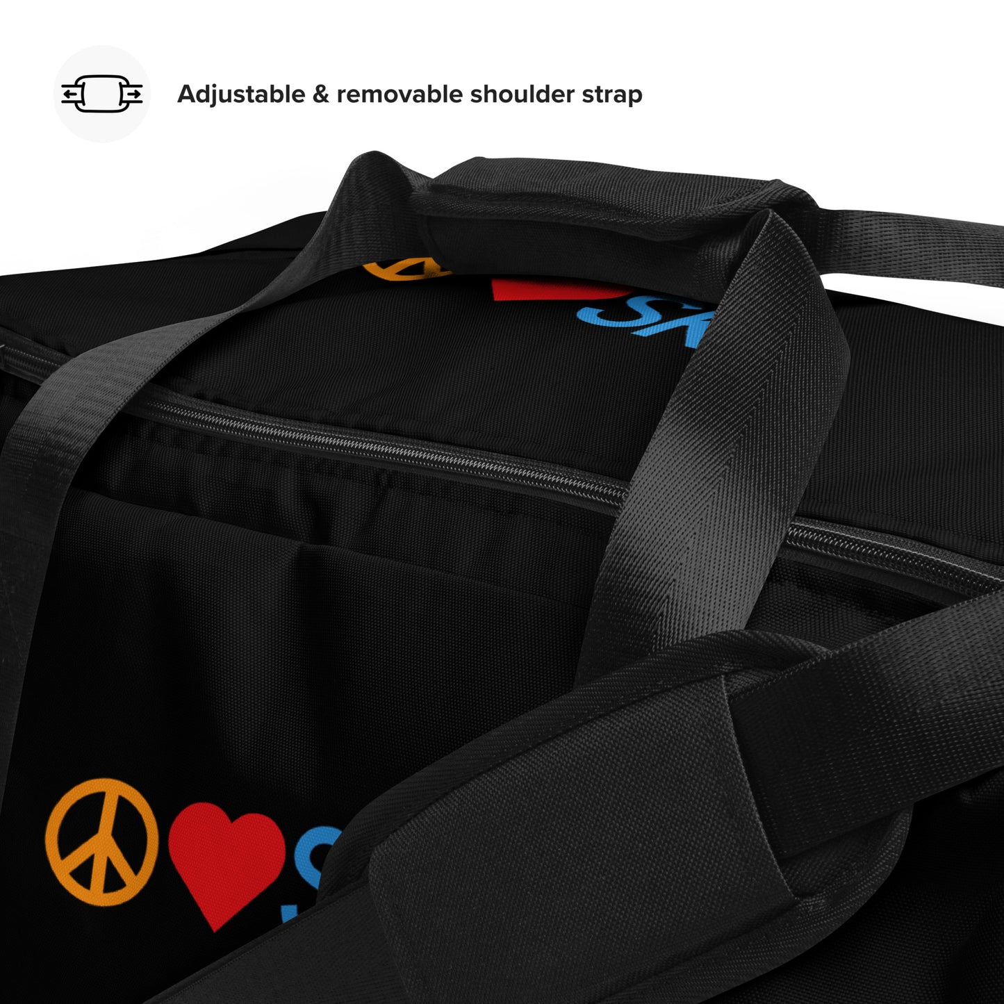 CS0026 - 05001 - Peace | Love | SKI Duffle bag