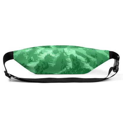 CS0028 - 05003 - Ski Slopes Print Fanny Pack (Green)