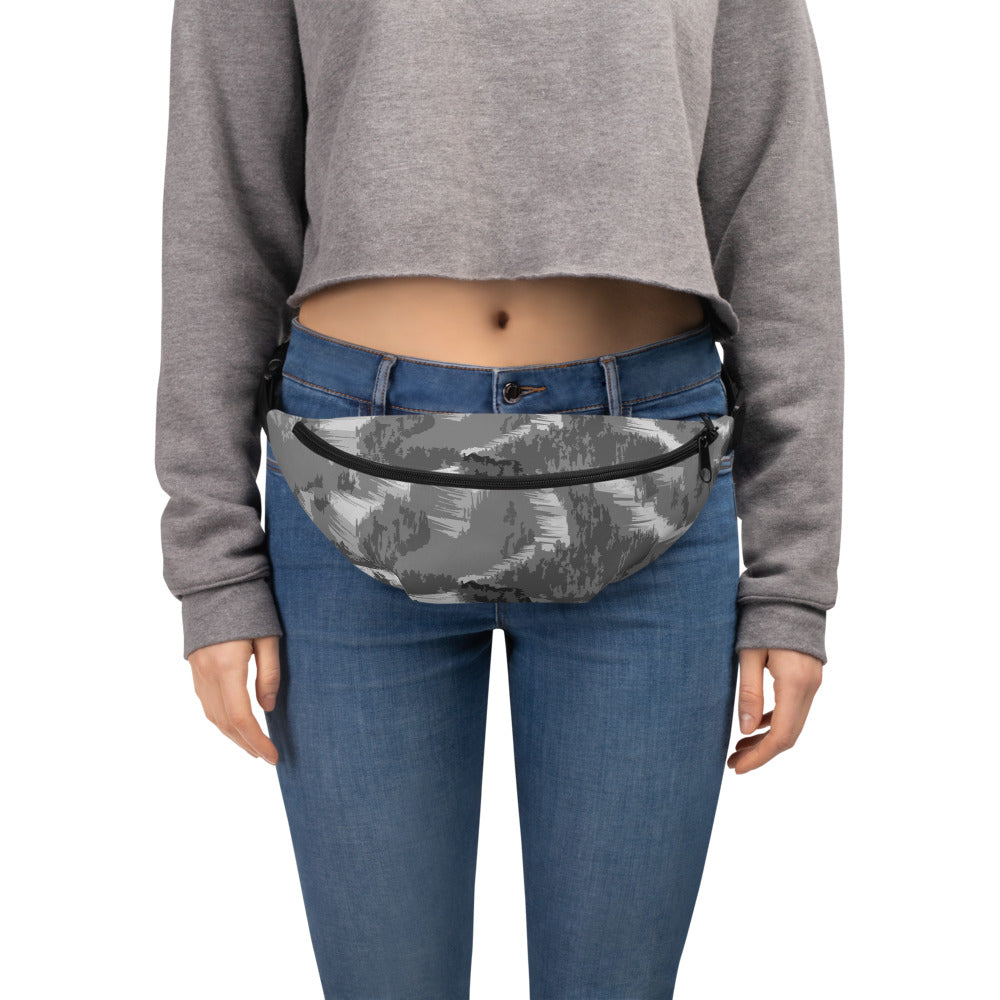 CS0028 - 05003 - Ski Slopes Print Fanny Pack (Gray)