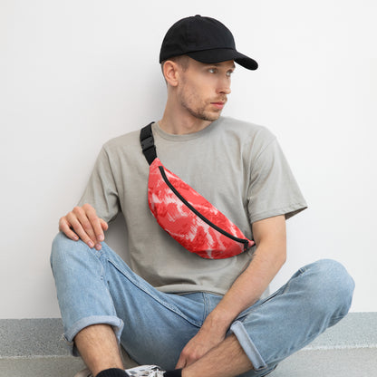 CS0028 - 05003 - Ski Slopes Print Fanny Pack (Red)