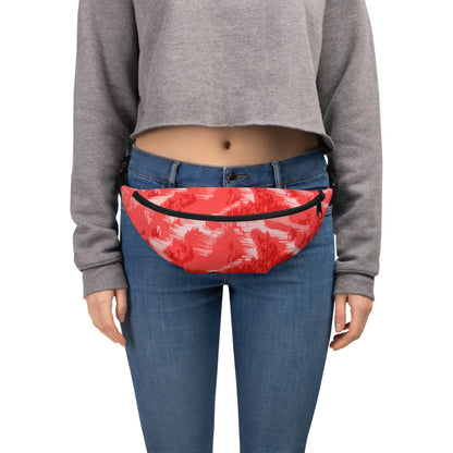 CS0028 - 05003 - Ski Slopes Print Fanny Pack (Red)