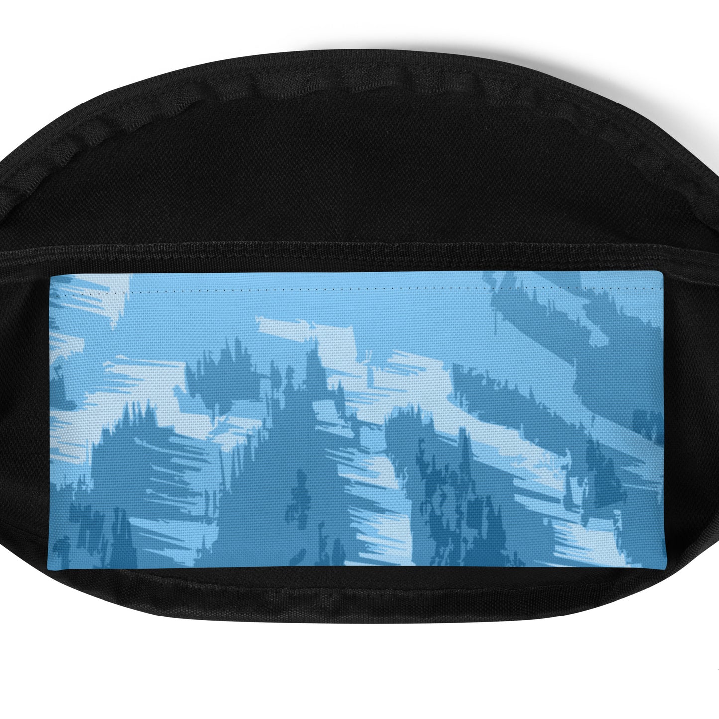 CS0028 - 05003 - Ski Slopes Print Fanny Pack (Blue)