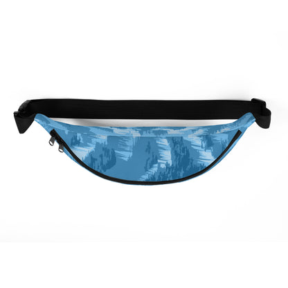 CS0028 - 05003 - Ski Slopes Print Fanny Pack (Blue)