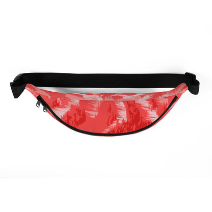 CS0028 - 05003 - Ski Slopes Print Fanny Pack (Red)