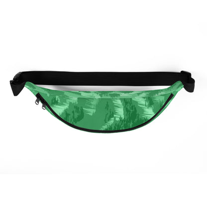 CS0028 - 05003 - Ski Slopes Print Fanny Pack (Green)