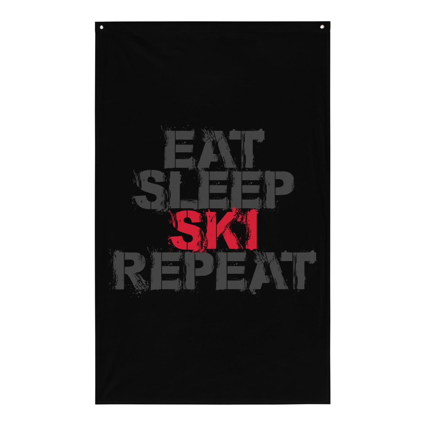 CS0048 - 06008 - Eat Sleep Ski Repeat Flag