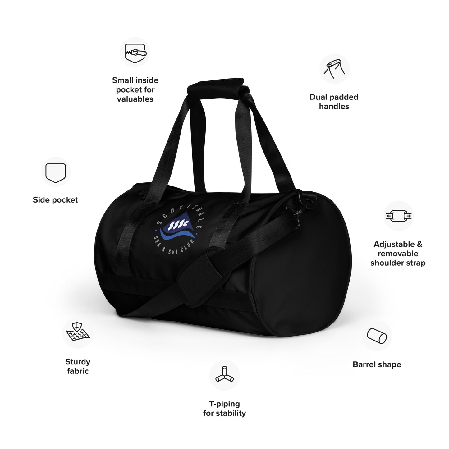 SSASC0102 - 05001 AOP Gym Bag (Black)