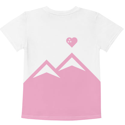 CS0027 - 03001 - AOP LOVE2SKI Kids crew neck t-shirt