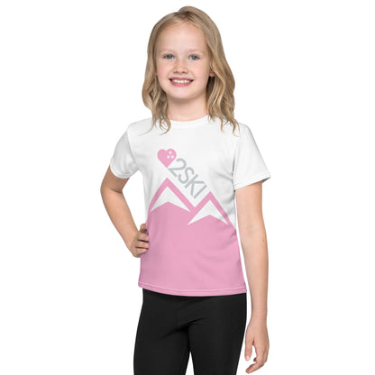 CS0027 - 03001 - AOP LOVE2SKI Kids crew neck t-shirt