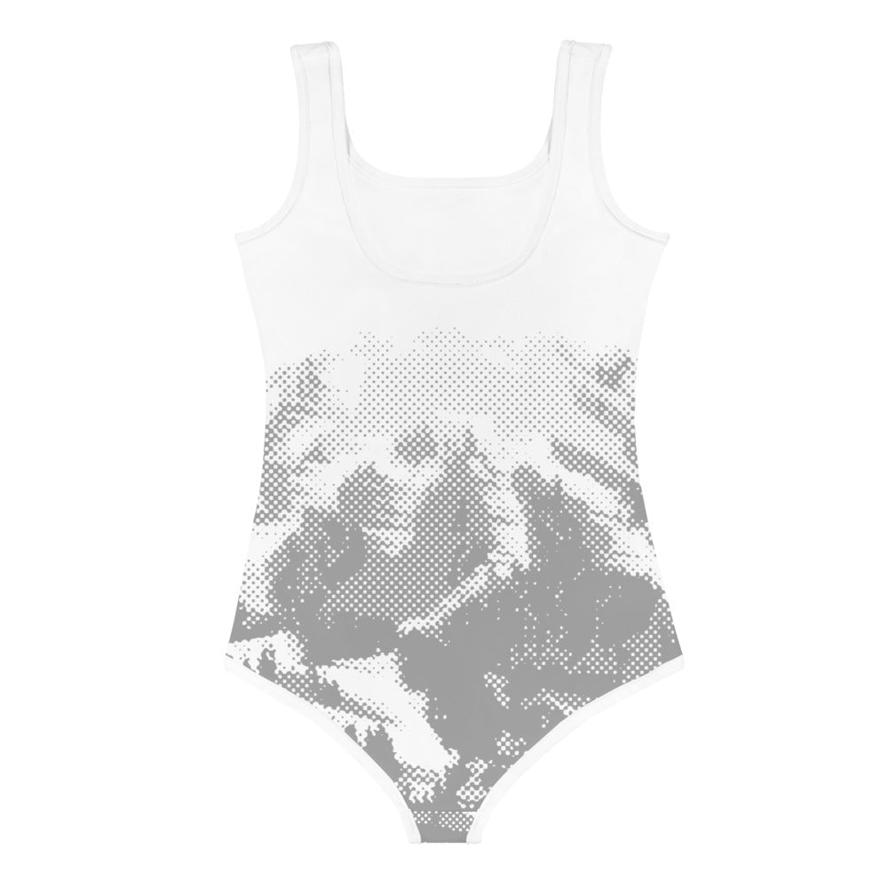 CS0030 - 03008 - AOP SKI Tracks Print Kids Swimsuit