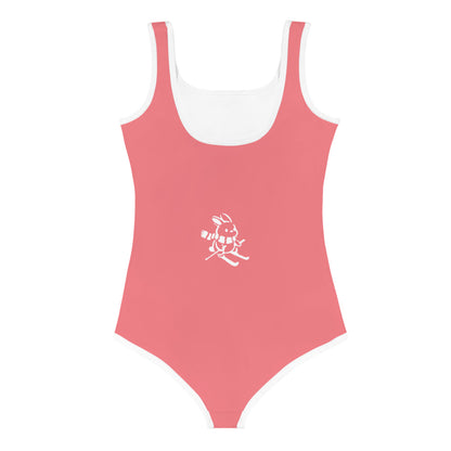 CS0011 - 03008 - AOP Ski Bunny Kids Swimsuit (Pink)