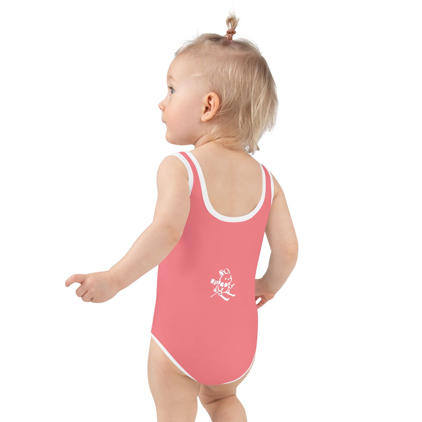 CS0011 - 03008 - AOP Ski Bunny Kids Swimsuit (Pink)