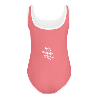 CS0011 - 03008 - AOP Ski Bunny Kids Swimsuit (Pink)