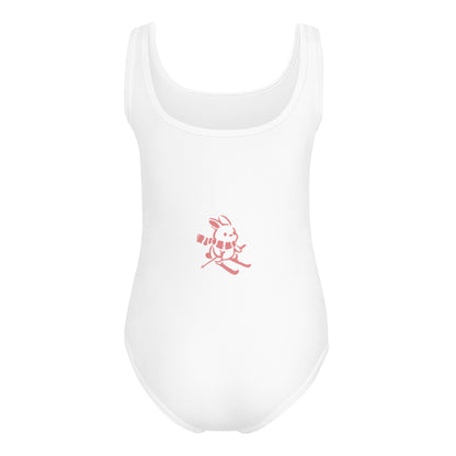 CS0011 - 03008 - AOP Ski Bunny Kids Swimsuit (White)