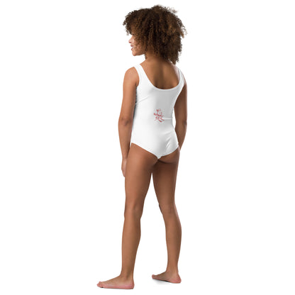 CS0011 - 03008 - AOP Ski Bunny Kids Swimsuit (White)