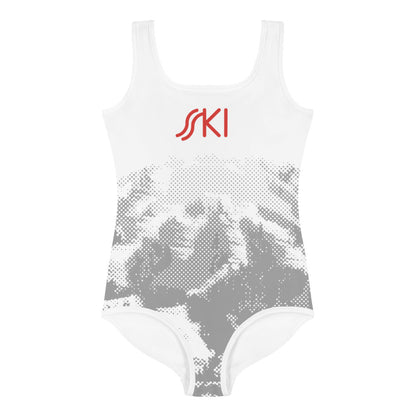 CS0030 - 03008 - AOP SKI Tracks Print Kids Swimsuit