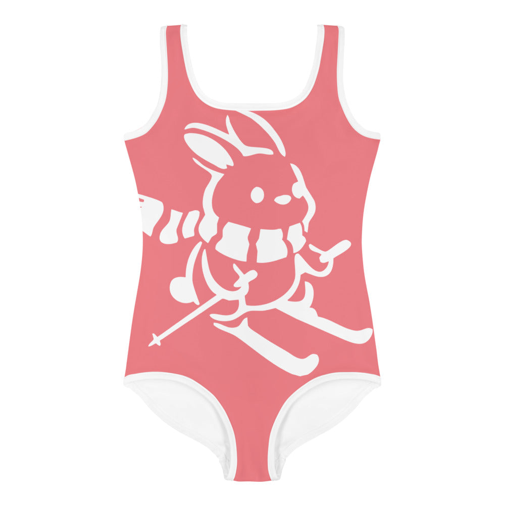 CS0011 - 03008 - AOP Ski Bunny Kids Swimsuit (Pink)