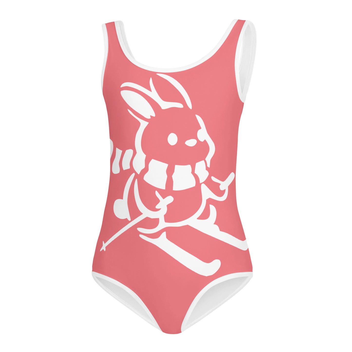 CS0011 - 03008 - AOP Ski Bunny Kids Swimsuit (Pink)