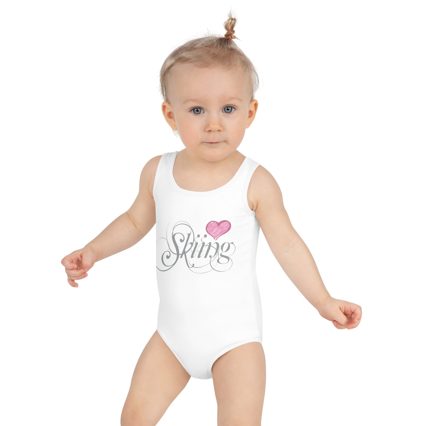 CS0047 - 03008 - AOP Love Skiing/Women's Kids Swimsuit