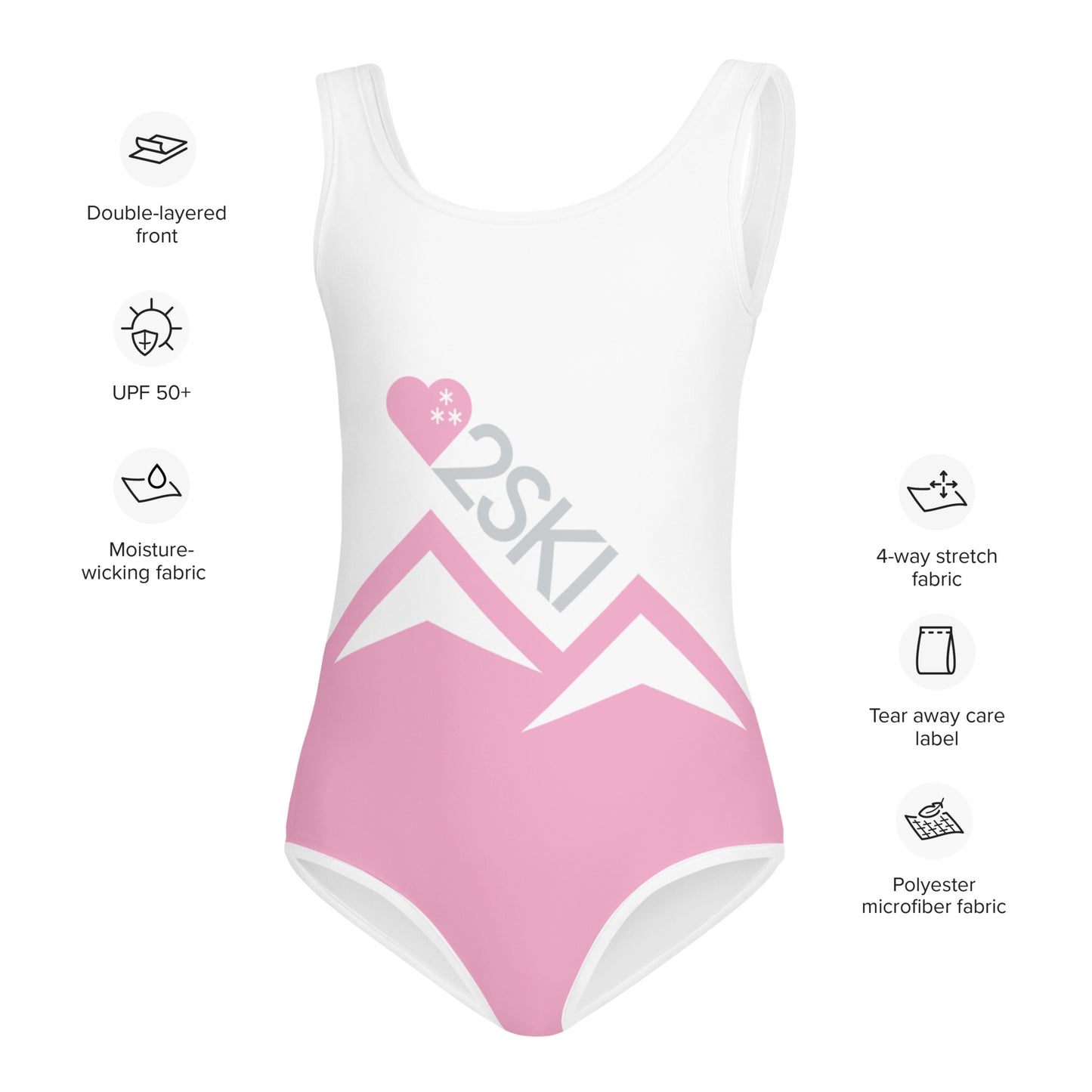 CS0027 - 03013 - AOP LOVE2SKI Kids Swimsuit