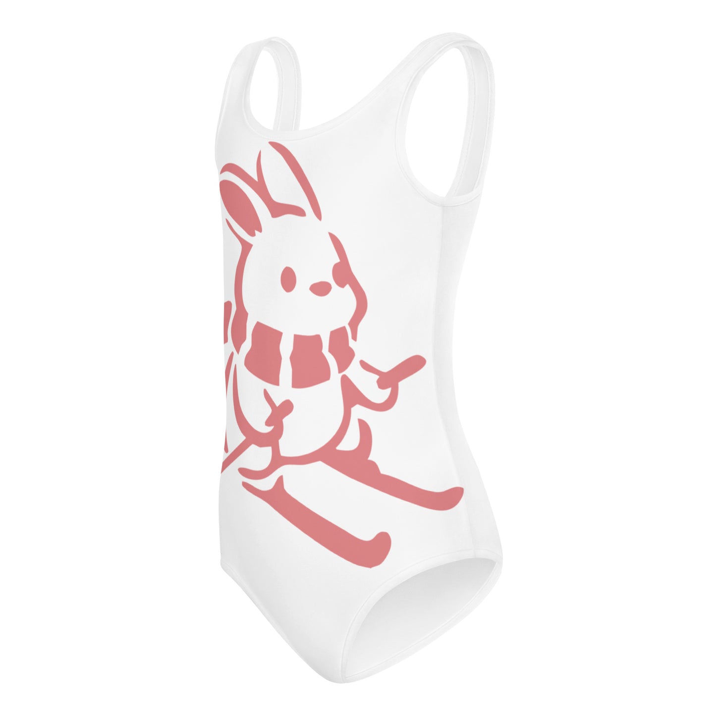 CS0011 - 03008 - AOP Ski Bunny Kids Swimsuit (White)