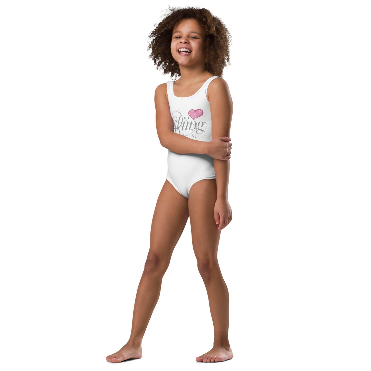 CS0047 - 03008 - AOP Love Skiing/Women's Kids Swimsuit