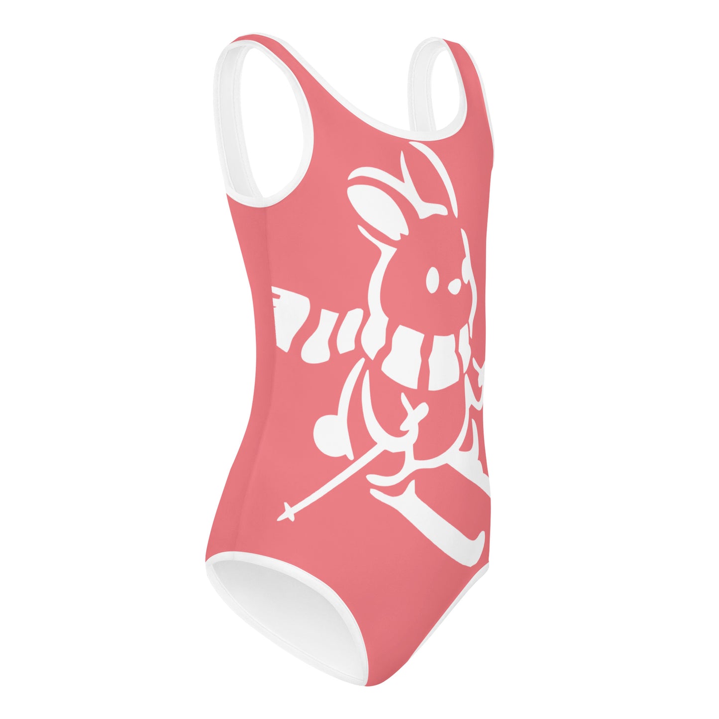 CS0011 - 03008 - AOP Ski Bunny Kids Swimsuit (Pink)