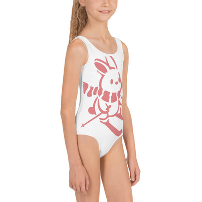 CS0011 - 03008 - AOP Ski Bunny Kids Swimsuit (White)