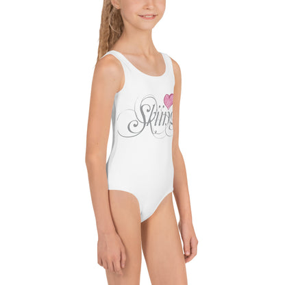 CS0047 - 03008 - AOP Love Skiing/Women's Kids Swimsuit